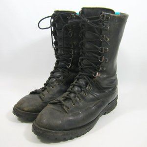 Danner Fort Lewis 10" Boots Vintage USA 9 D Black Leather Gore-Tex Military Beat